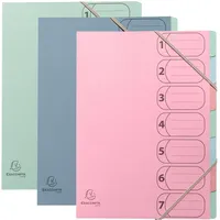 Exacompta 56239E 8x Ordnungsmappe AutentiK Harmo 7F A4 sortiert