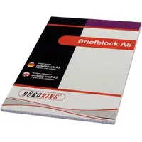Büroring Briefblock A5/50 Blatt kariert, holzfrei, weiß