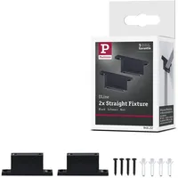 Paulmann Uline Gurt Halter Gerade Zubehör 2er-Set Schwarz
