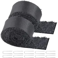 Vevor Gummimulch, 2er-Set Gummimulchmatte 3x0,11 m, permanenter Gummiweg, Schwarze