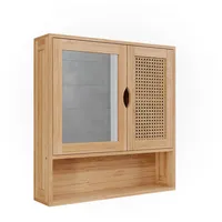 Vicco Badspiegelschrank Liora Bambus/Rattan 56 x 58 cm mit