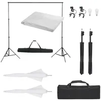 VidaXL Fotostudio-Set mit Beleuchtung und Hintergrund