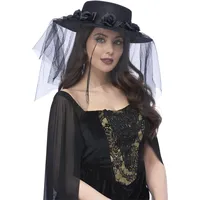 Smiffys Gothic Schwarze Witwe Hut Erwachsene Einheitsgröße