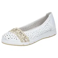 Rieker Damen L3062 Ballerina, Weiss, 41 EU