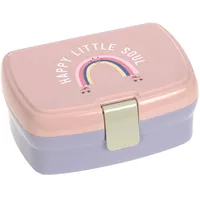 Lässig Kinder Lunchbox Brotdose mit herausnehmbarer Unterteilung, BPA-frei/Rainbow
