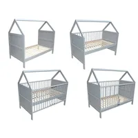 Micoland Babybett Kinderbett Juniorbett Beistellbett Bett Haus 140x70 cm