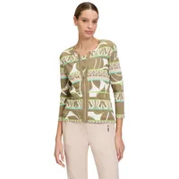 Betty Barclay Shirtjacke mit Rippenstruktur in Khaki/Green | Gr.: