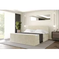 Altdecor Boxspringbett mit Matratze und Lattenrost, Topper, Polsterbett mit