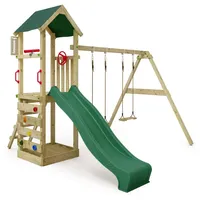 FATMOOSE Spielturm KiwiKey mit Schaukel & Rutsche mit Sandkasten,