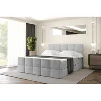 Altdecor Boxspringbett mit Matratze und Lattenrost, Topper, Polsterbett mit