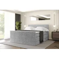 Altdecor Boxspringbett mit Fußteil, H3- und H4- Matratzen und