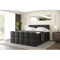 Altdecor Boxspringbett mit Matratze und Lattenrost, Topper, Polsterbett mit