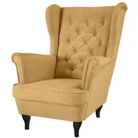 Beautysofa Ohrensessel FALCO Chesterfield Textil 82 x 102 x