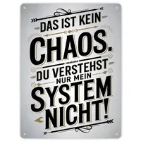 Speecheese DAS IST KEIN CHAOS Metallschild XL in 21x28