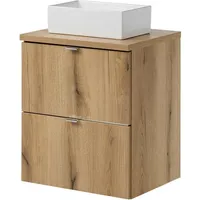 [en.casa] Waschtisch Skelbolu 50x71x40 cm Eicheoptik