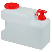 Relaxdays Wasserkanister 12 l rot/weiß 17 cm x 35,5
