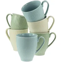 CreaTable Kaffeebecherset Valencia, (300 ml, 6 x)