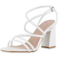 VAN HILL Damen Riemchensandaletten in Weiss