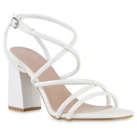 VAN HILL Damen Riemchensandaletten in Weiss