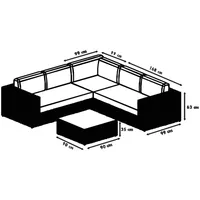 Primaster Lounge-Set Bora Bora Rattan-Optik