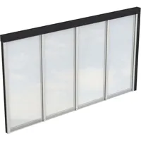 SKANHOLZ Carport-Seitenwand, BxH:355x200 cm, m. Polycarbonat, Wandanbau grau