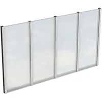 SKANHOLZ Carport-Seitenwand SKANHOLZ, grau (anthrazit), B:343cm H:200cm, Holzwerkstoff, Gartenhaus-Seitenwände,
