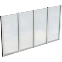 SKANHOLZ Seitenwand 3,43 x 2,00 m grau mit Polycarbonat