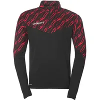 Uhlsport Progressive 28 1/4 Zip Top Trainingspullover Schwarz/Rot M