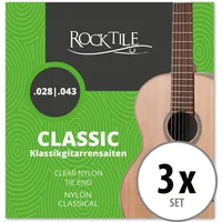 Rocktile Saiten für Konzertgitarre Super Light 3er Pack