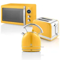 Swan Retro Frühstücks-Set 1,8 L 2 Scheiben Breitschlitz-Brottoaster, 20L