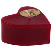 Kerzenfarm Hahn Bienenwachs-Herz rot (1St)