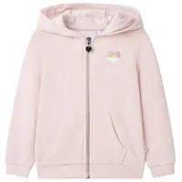 VidaXL Kinder-Kapuzenpullover mit Reißverschluss Hellrosa 104
