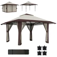 Outsunny Pavillon - 400Lx400Wx281Hcm - Beige