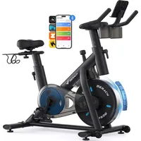 Merach Heimtrainer Fahrrad mit magnetischem Widerstand Leises Bremsbelag/Hometrainer Fahrrad