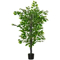 Homcom Künstlicher Ficusbaum Kunststoff Zement, 15L x 15B x