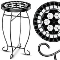 Kesser KESSER® Mosaiktisch Bistrotisch Blumenhocker Rund 60x34cm Metall Mosaik