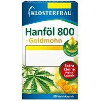 Klosterfrau Hanföl 800 Mg+goldmohn Weichkapseln