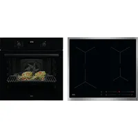 AEG MM100BSIB (TU5AB20WSK+TO64IA0FXB) Einbaubackofenset mit Induktionskochfeld