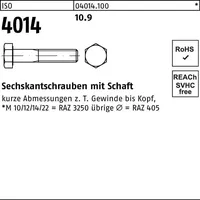 Industrial Quality Supplies ISO 4014 Sechskant-Schaftschraube M10x55 Stahl 10.9