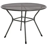 Leslilivingb Streckmetall Tisch Nordic Ø 105 cm, Gestell anthrazit