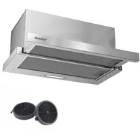 COMFEE' CHL03M21S Flachschirmhaube 60 cm Silber