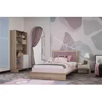 Xl moebel gmbh Kinderbett Kinderzimmer Bett Nachttisch, Holz Rosa