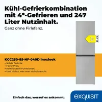 GGV Exquisit Exquisit KGC250-85-NF-040D inox-look (811730401)
