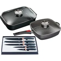King Pfannen-Set Square, Aluminiumguss (Set, 7-tlg., 1x Eckpfanne 28x28