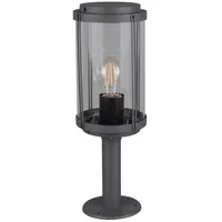 MeineWunschleuchte Landhaus Sockelleuchte aus Aluminium Anthrazit, Höhe 40cm