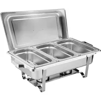 Morleos Speisewärmer Chafing-Dish 3x 1/3 GN 65 mm aus