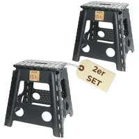 GarPet 2x Klapphocker Hocker Faltbar Ultraleicht Falthocker Tritthocker Faltbar