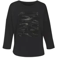 LASCANA 3/4-Arm-Shirt Damen schwarz, silber Gr.44/46