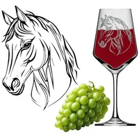 EXODA Weinglas Pferd weiß 1-tlg.