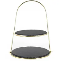 Echtwerk Etagere in Schwarz Ø (H)40 cm,